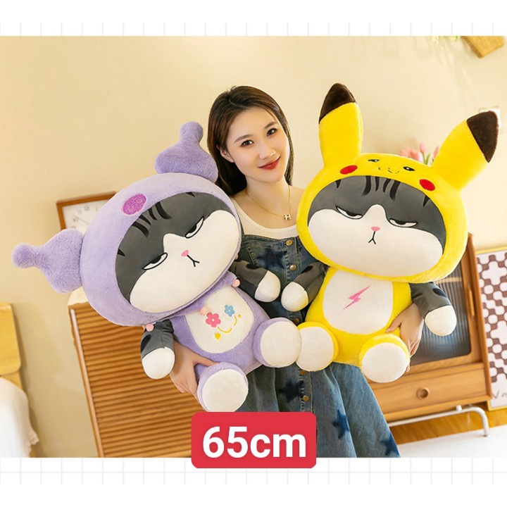 Gấu bông mèo hoàng thượng cosplay, gấu bông mèo hoàng thượng, mèo mặt quạo mặt áo