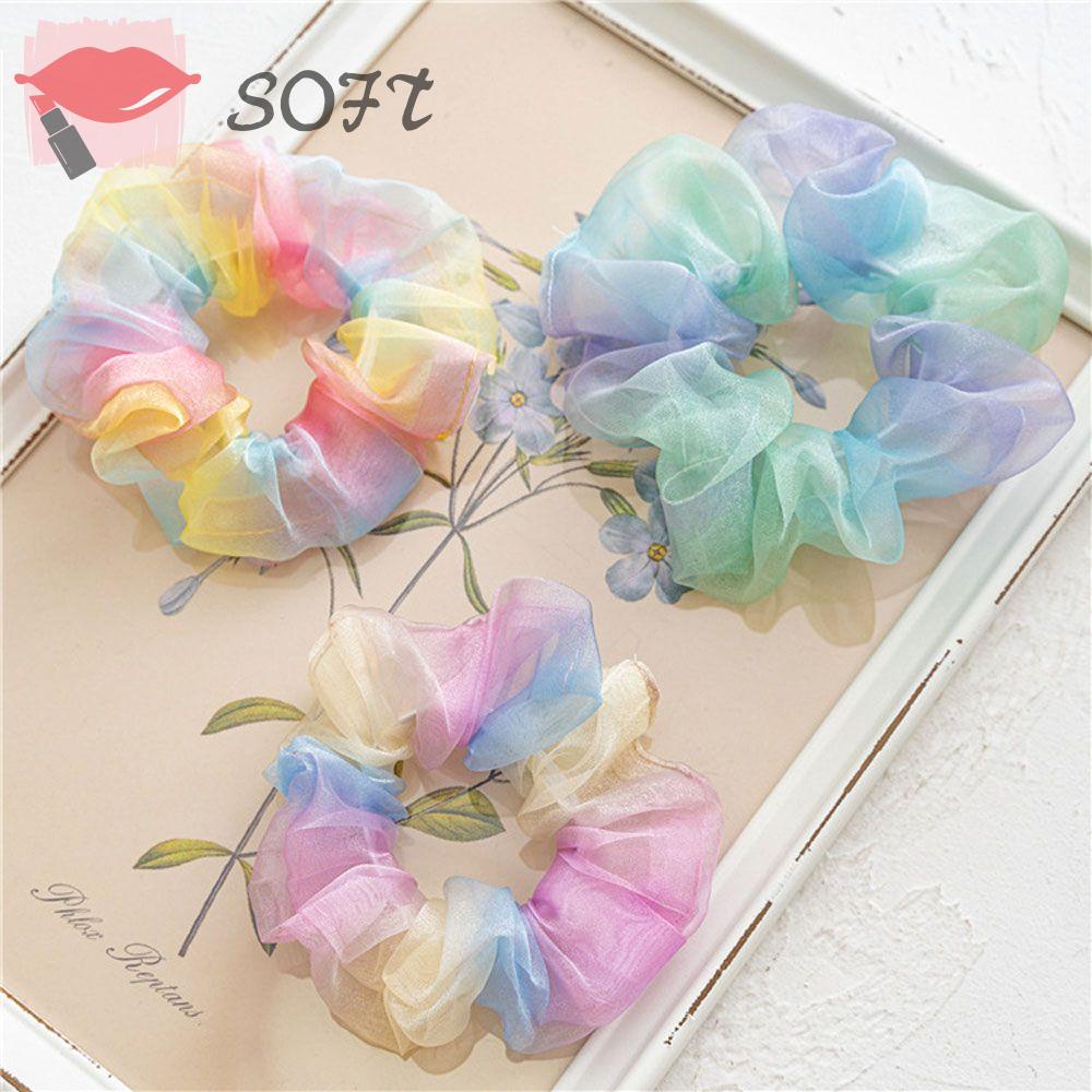 (Hàng Mới Về) Dây Buộc Tóc Co Giãn Nhiều Màu Sắc Dành Cho Nữ