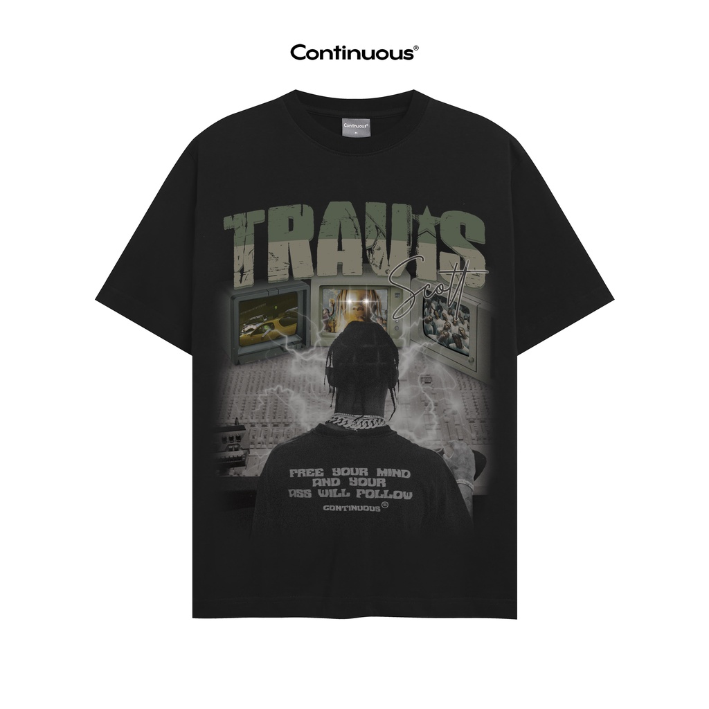 Áo thun Continuous - CTNS - TRAVIS SCOTT/ Black