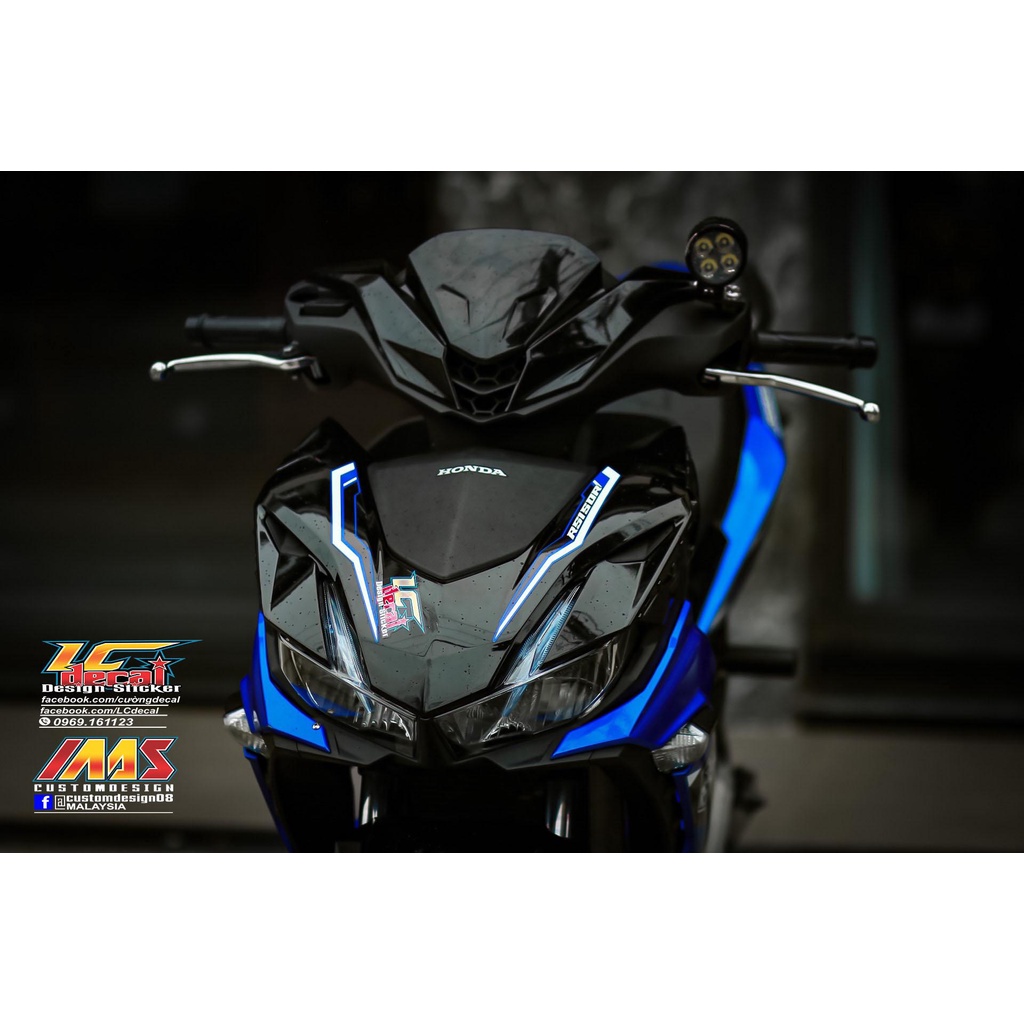 TEM RỜI mẫu 2023 hoa văn lạ mắt cho Winner V3 xanh đen - tem cao cấp không bay màu