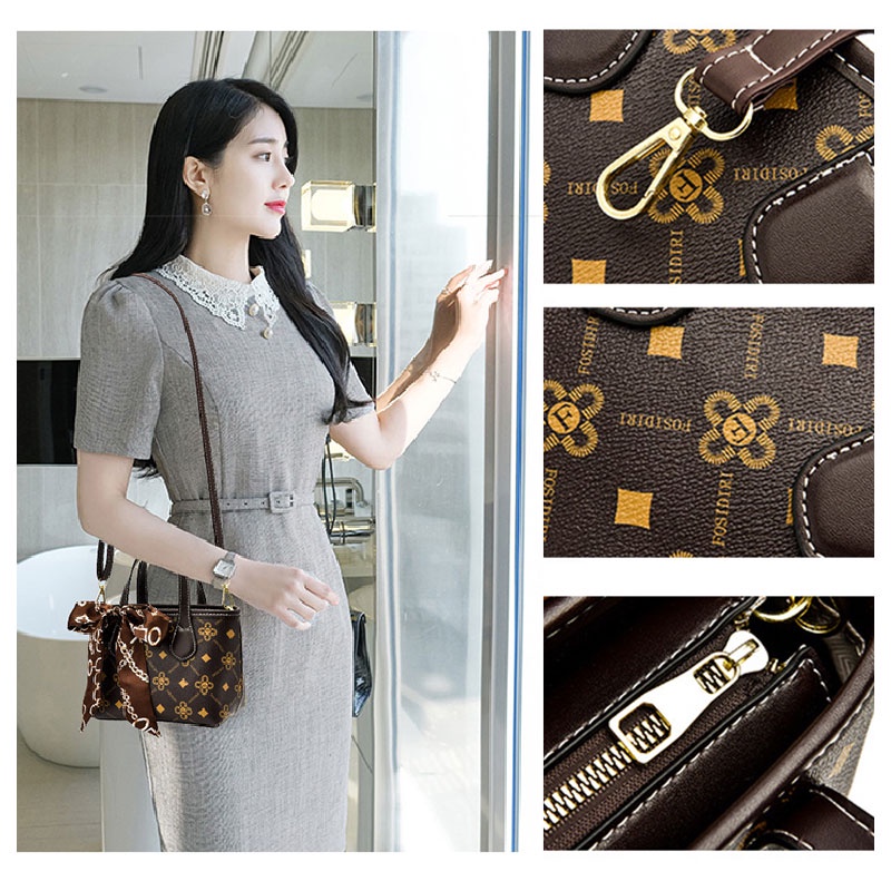 MISCHA Túi Xách Đeo Vai Kích Cỡ Lớn Thời Trang Phong Cách retro Mới