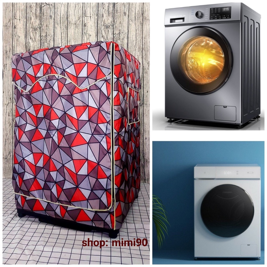 (Dành cho Toshiba Inverter từ 8.5-10.5kg) Áo trùm Máy giặt Cửa Ngang, Vải Dù oxford PVC 210D chống thấm nước cao cấp