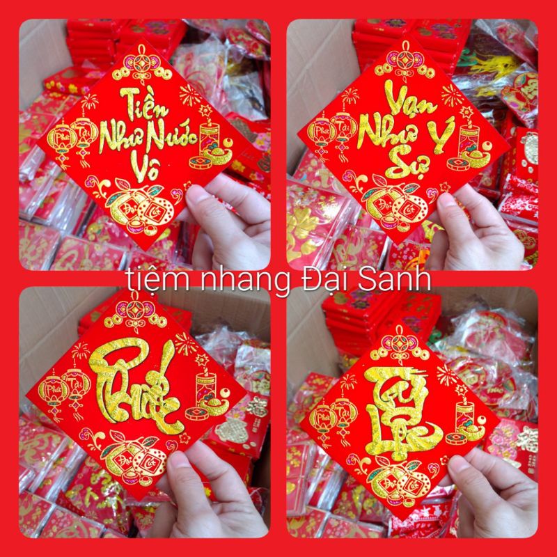 DÁN VẢI NHUNG TRANG TRÍ TẾT