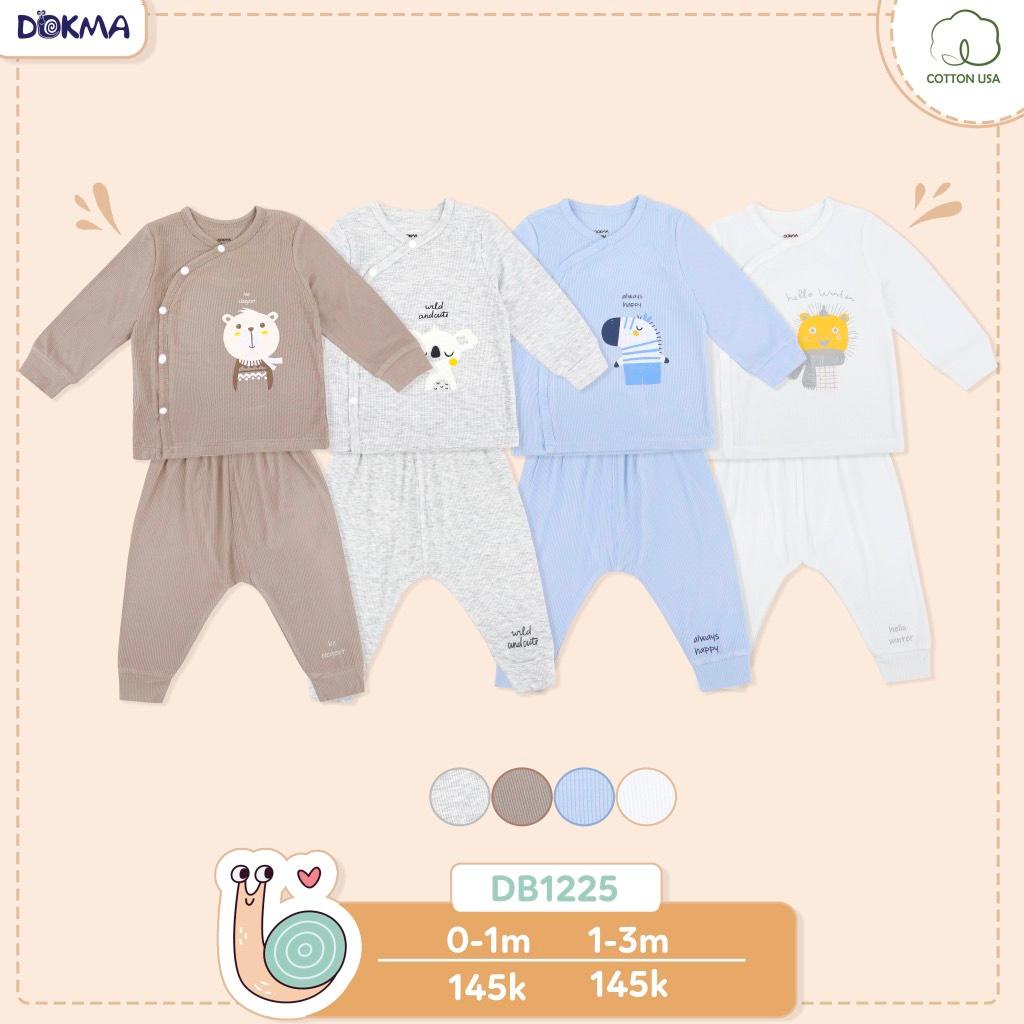 Bộ sơ sinh cài chéo Dokma cho bé trai bé gái