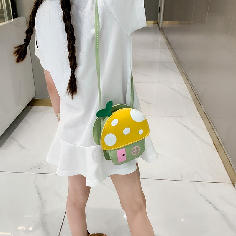 Túi cho bé gái đeo chéo hình cây nấm dễ thương cho trẻ em đi học đi chơi đi du lịch, làm quà tặng bé mã TCN