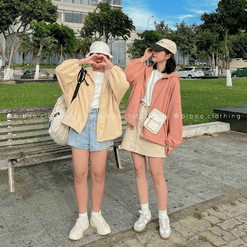 (MẪU MỚI) ÁO KHOÁC NỈ HOODIE DÂY KÉO CÓ NÓN FORM THỤNG IN HÌNH CÔ BÉ NHÍ MẶC ĐI HỌC ĐI CHƠI CỰC XINH TPV9 VALENTINA