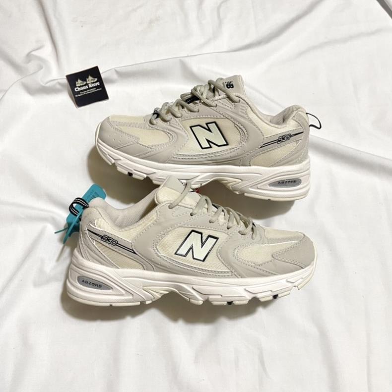 giày Newbalance 530 kem xám cao cấp mới, giày NB 530 kem đế cao