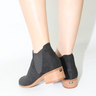 Bốt lửng da lộn cổ chun đế 3cm