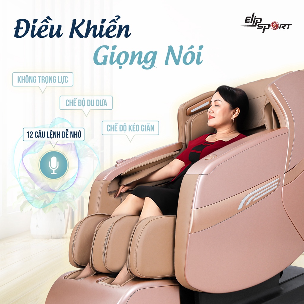 Ghế massage ELIP Alexander Pro (AI) - Công nghệ massage 4D, thiết kế sang trọng