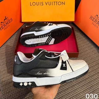 Giày sneaker LV loang đen trắng đế cao 3.5cm tôn dáng . Giầy buộc dây LV hottrend mẫu mã độc đáo