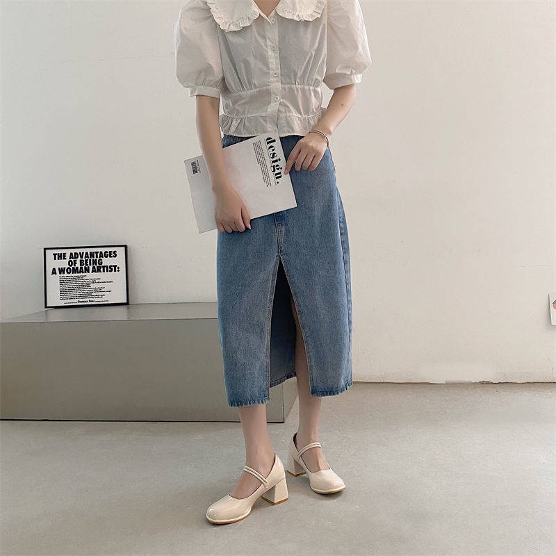 Giày lolita giày mary jane Giày Cao Gót Da Đế Dày Phong Cách Retro Pháp Thời Trang Mùa Hè 2022