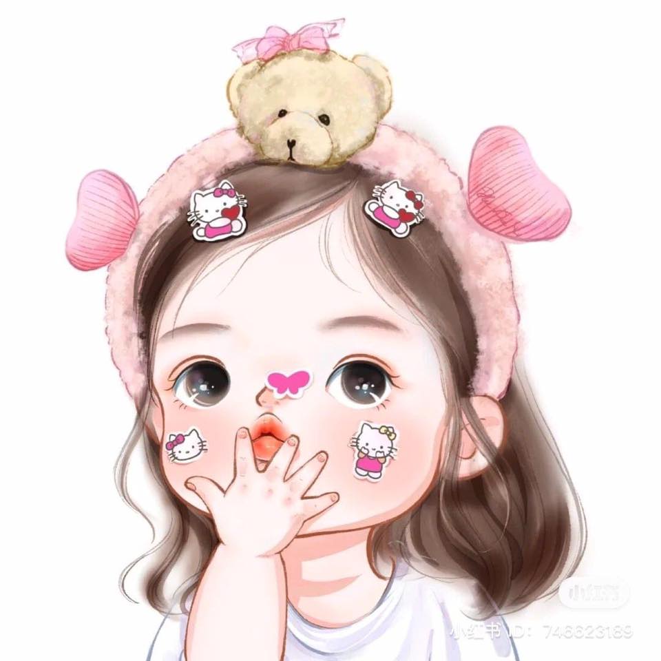Hình ủi nhiệt - hình ép nhiệt - bé gái dễ thương