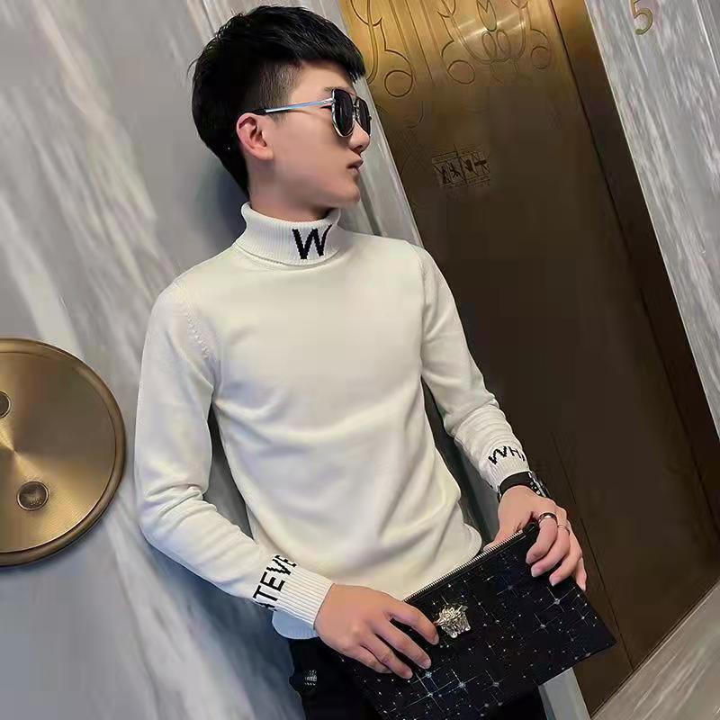 Áo Sweater Dệt Kim Tay Dài Cổ Tròn Thời Trang Thu Đông Cho Nam Giới