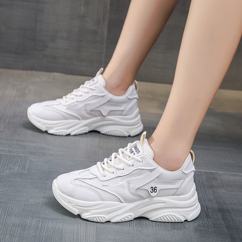 Giày Thể Thao Đế Dày Phối Lưới Thoáng Khí Phong Cách Mới Mùa Thu Cho Nữ Size 35-42 41