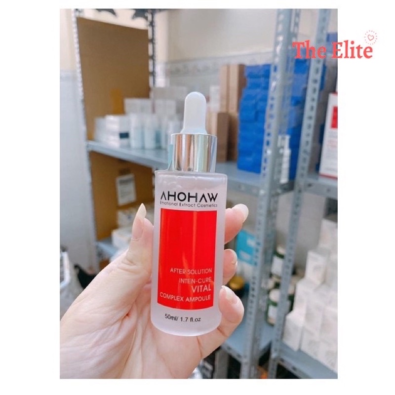 Tin chất dưỡng VITAL COMPLEX AMPOULE Inten Cure Serum trắng da siêu tốc Ahohaw đỏ 50 ml