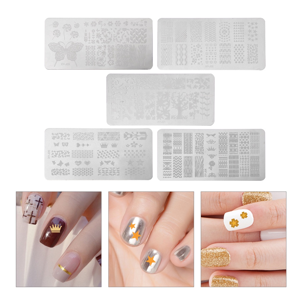 Khuôn In Móng Tay Bằng Thép Không Gỉ Diy