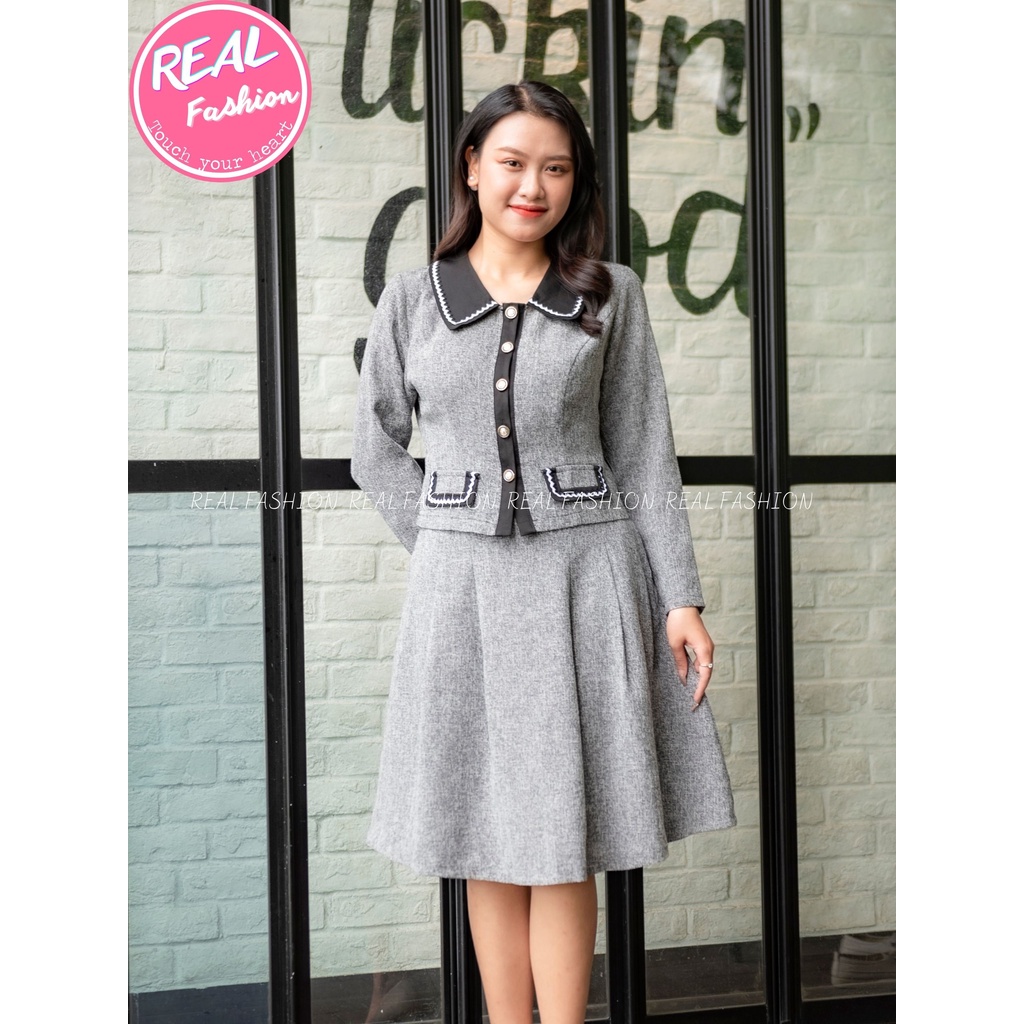 SET VÁY ÁO DẠ SANG TRỌNG, BỘ ÁO VÁY DẠ 3 MÀU CAO CẤP BIG SIZE TỪ 40-77KG