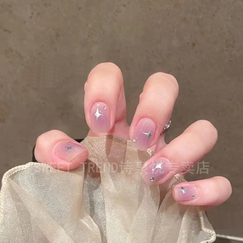 Miếng dán trang trí móng tay STZPRONAIL hình ngôi sao / trái tim / dải ngân hà lấp lánh xinh xắn