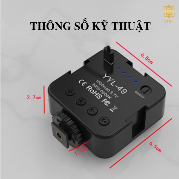 Đèn Led Quay Phim Video Mini Livestream DSLR YYL-49