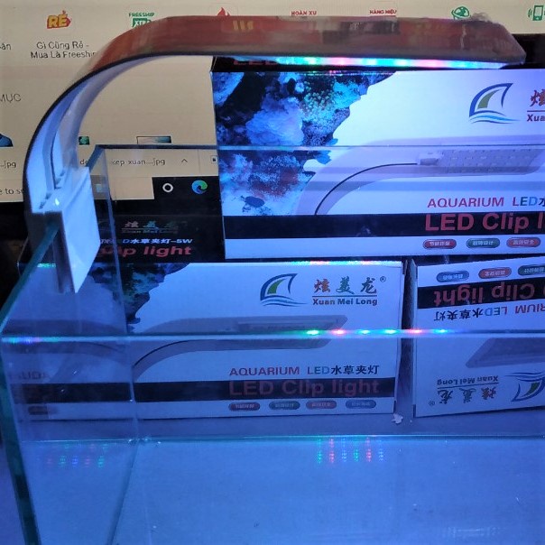 Đèn LED đổi màu M280 kẹp thành hồ cá thủy sinh LED Clip light đèn 3 màu