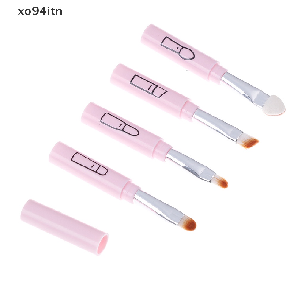 Cọ Trang Điểm Mắt / Lông Mày / Môi 4 Trong 1 Có Thể Thu Gọn Tiện Lợi