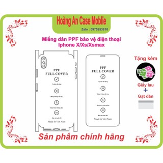 Miếng dán ppf bảo vệ điện thoại iphone X/Xs/Xsmax