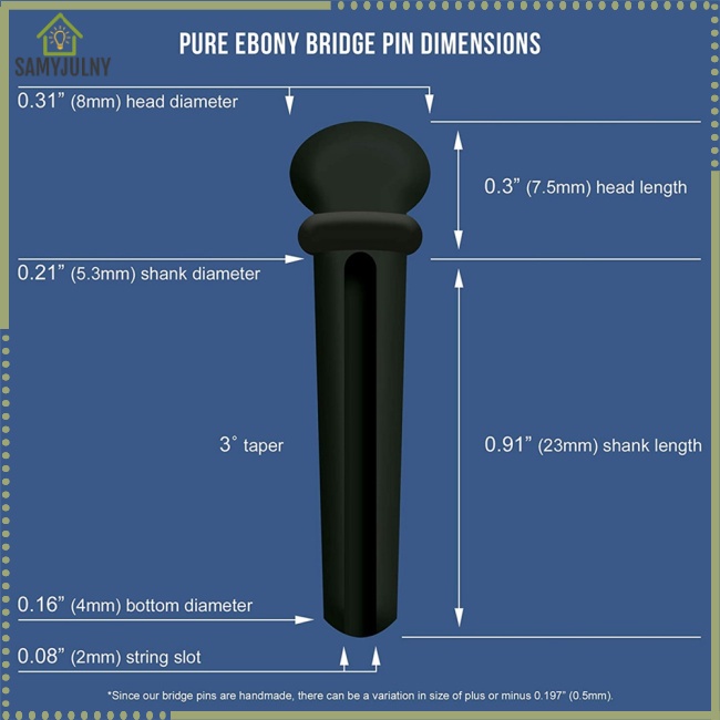 Chốt Gắn Dây Đàn Guitar Bằng Gỗ Mun