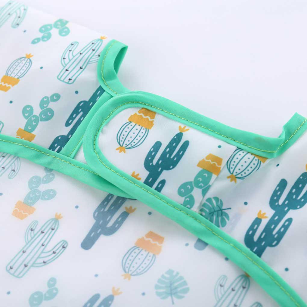 Bộ 4 Tạp Dề Chống Nước Tay Dài In Hình Hoạt Hình Unisex Cho Trẻ Em