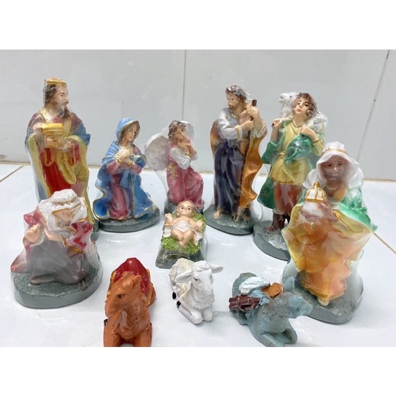 Bộ Tượng Noel Chúa Giáng Sinh - Mẫu mới nhất - Kích thước 13 đến 25cm