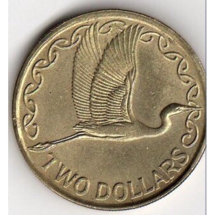 đồng xu 2 dollars New Zealand 1990-2019