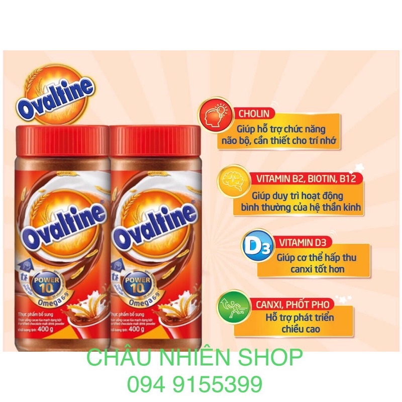 Ovaltine Bột Cacao lúa mạch
