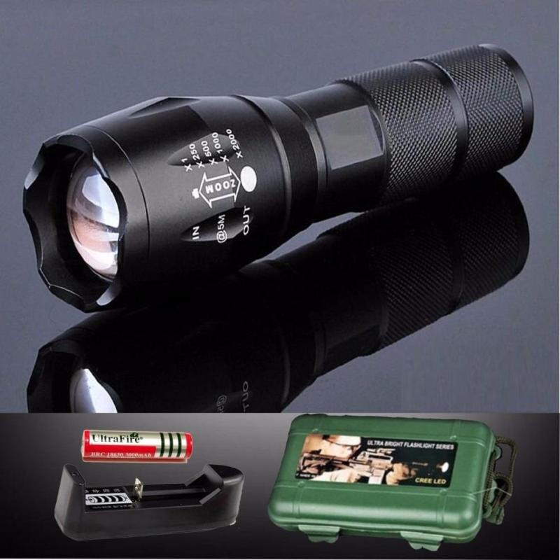 Đèn pin Led siêu sáng có 5 chế độ XML T6, chiếu xa trăm mét - Trọn bộ gồm 1 đèn bin mini cầm tay