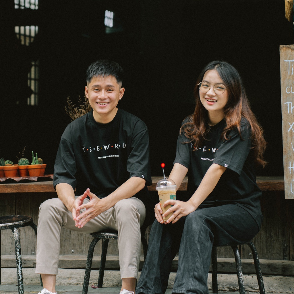 Áo Thun Local Brand Teeworld Friends T-shirt Trắng Đen Nam Nữ Form Rộng Unisex