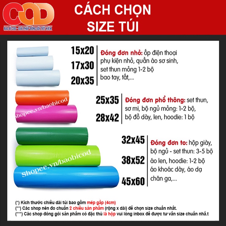 1kg - Túi Gói Hàng Túi Niêm Phong Tự Dính - Size 28x42cm