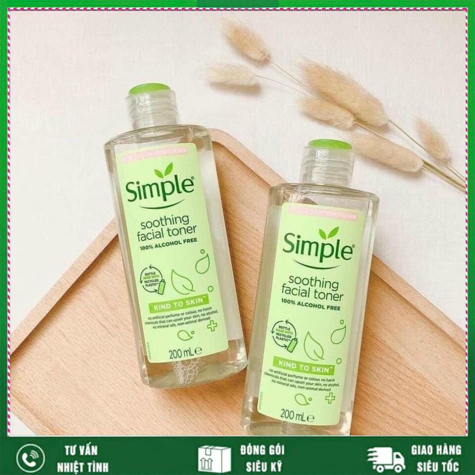 Nước Hoa Hồng Simple Soothing Facial Toner 200ml Hàn Quốc Chính Hãng Mới - SUE HOUSE
