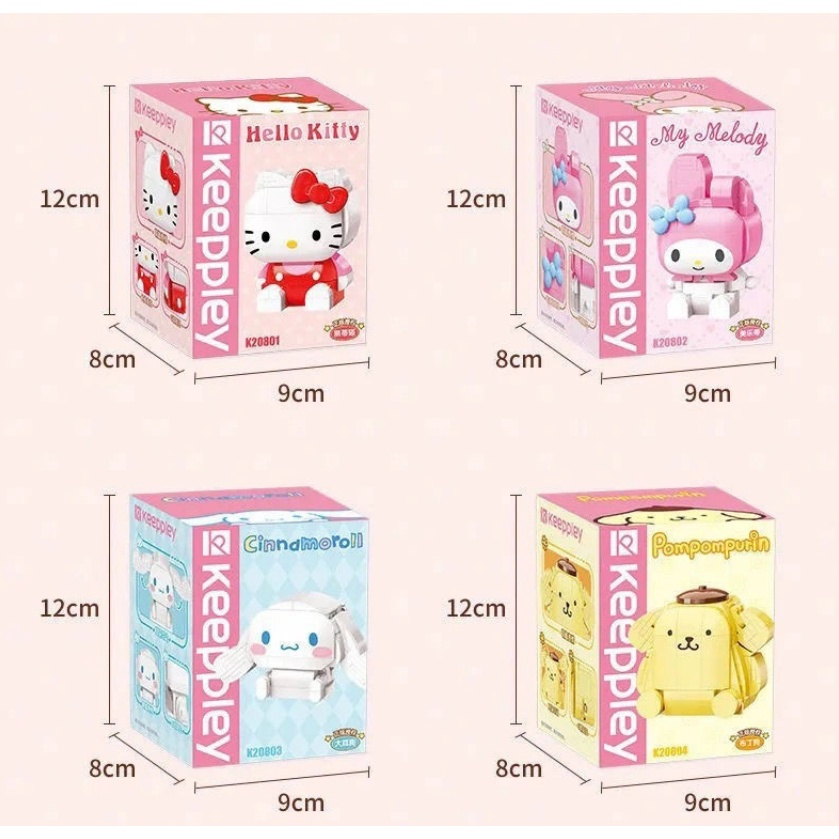 Đồ Chơi Lắp Ráp K20811-Kuromi / K20801-Hello Kitty Sanrio MOC Dễ Thương Cho Bé