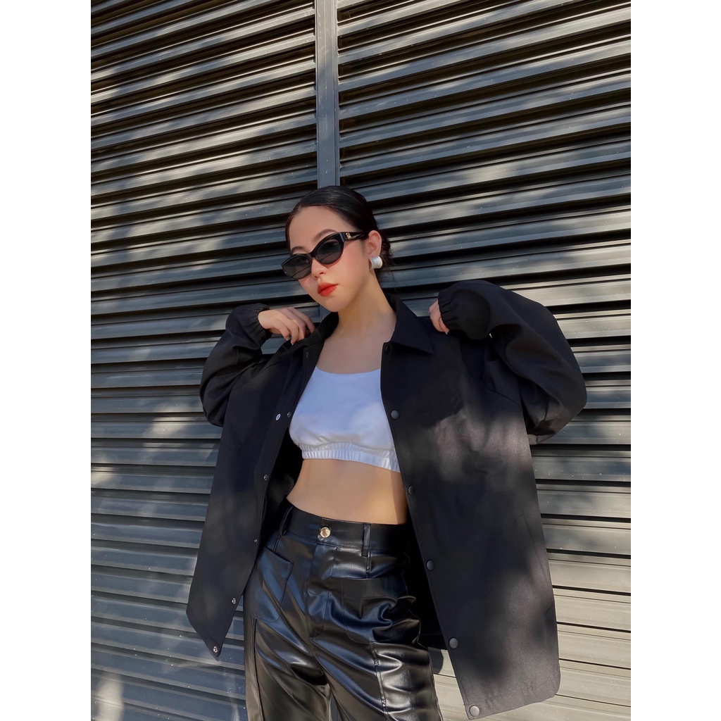 Áo khoác dù jacket trơn unisex local brand- Áo khoác 2 lớp Ullzang Basic có form rộng XL - LOUSI.SG