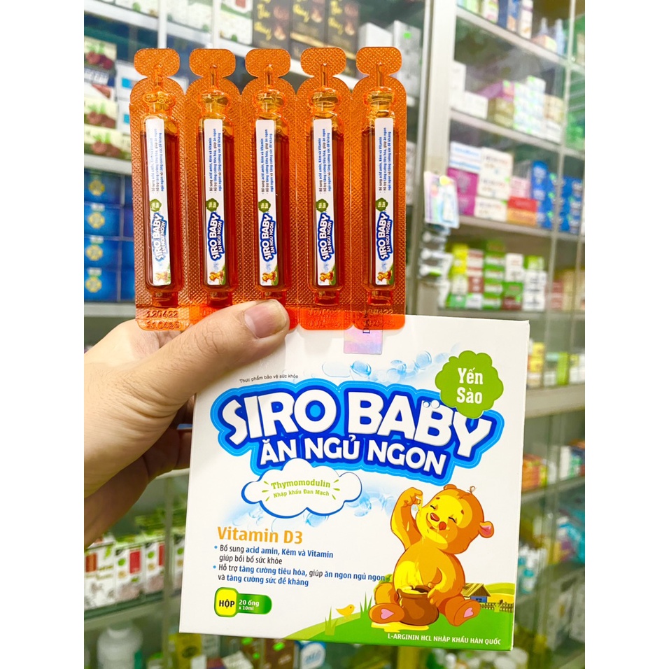 Siro Baby ăn ngủ ngon Yến Sào - Hộp 20 ống x 10ml