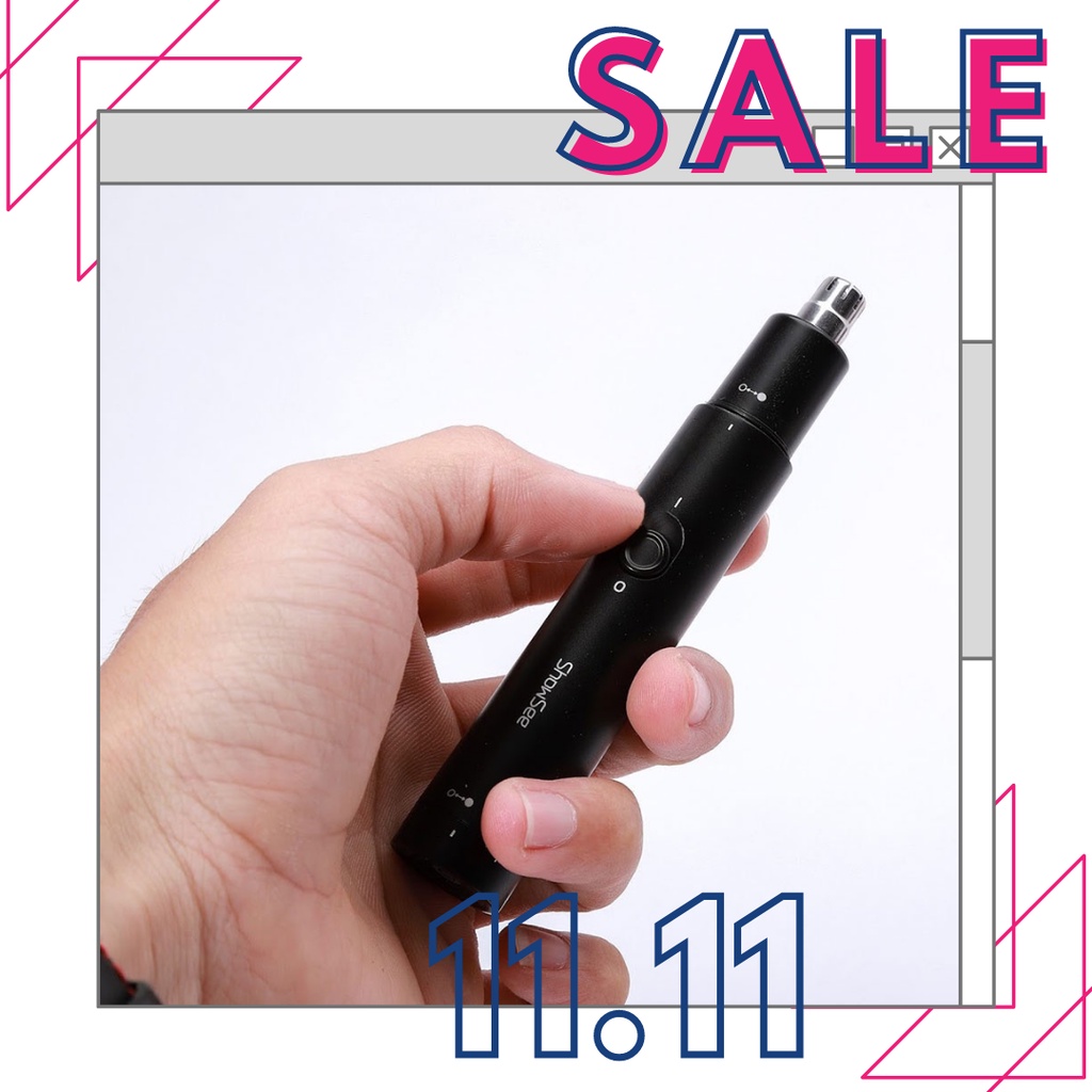 Máy Cắt Tỉa Lông Mũi Cầm Tay Có Thể Tháo Rời Hai Lưỡi Xoay 360 Showsee C1-BK