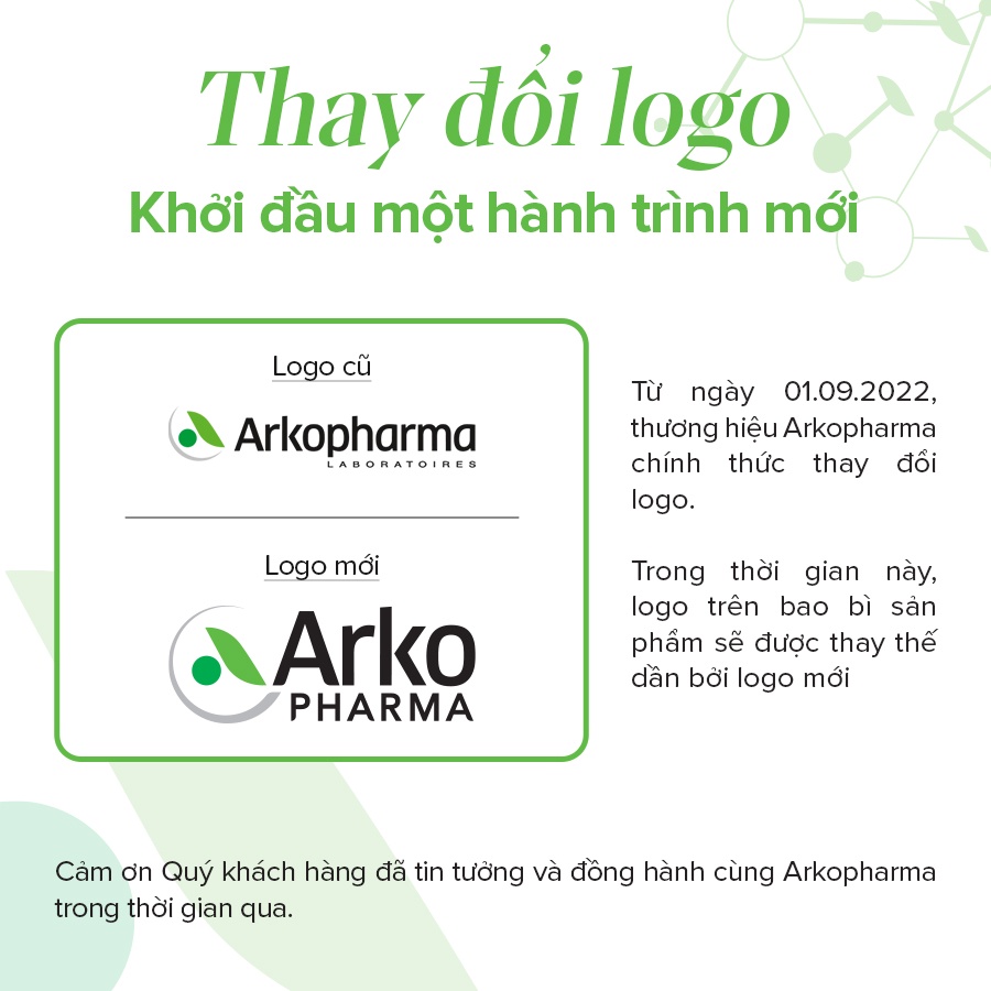 Viên uống giảm rụng tóc, hói đầu Arkopharma 30 viên/hộp