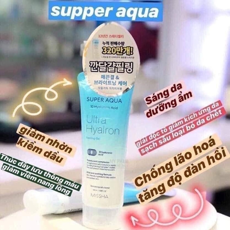 Tẩy da chết Misha Aqua Ultra Hyalron Peeling Gel PL064