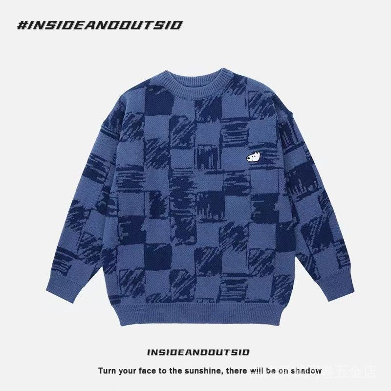 Áo Sweater Dệt Kim Dáng Rộng Thêu Họa Tiết Hoạt Hình Phong Cách Nhật Bản Thời Trang Thu Đông Cho Cặp Đôi