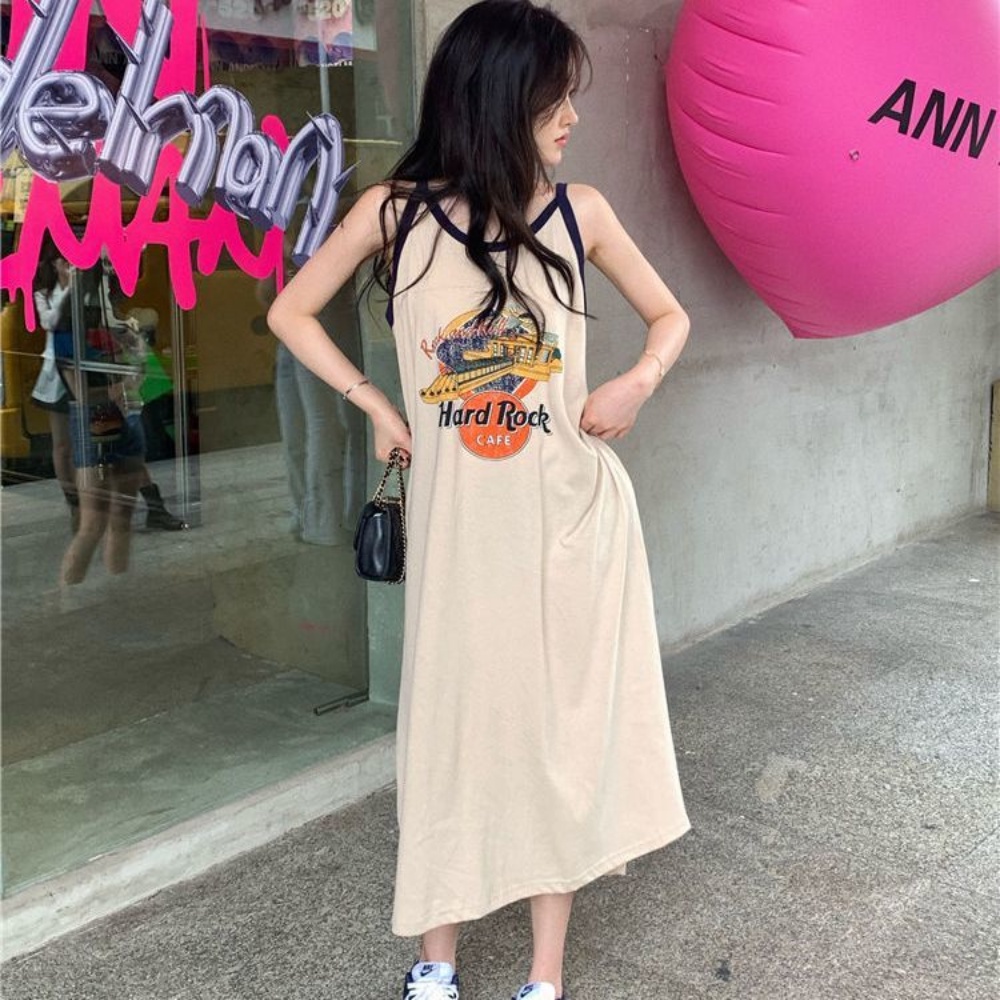 Đầm Hai Dây Dáng Rộng In Họa Tiết Thời Trang Mùa Hè Mới 2022 Dành Cho Bạn Nữ