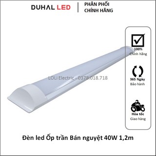 Đèn led bán nguyệt ốp trần ốp tường 1 tấc 2 1 tất 2 1.2m 1,2m 1.2 mét 1,2 mét 1m2 trắng 40w duhal kdld840 - loli