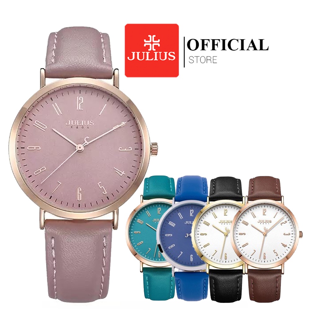 Đồng hồ Nữ Julius JA-1017 dây da Size 35