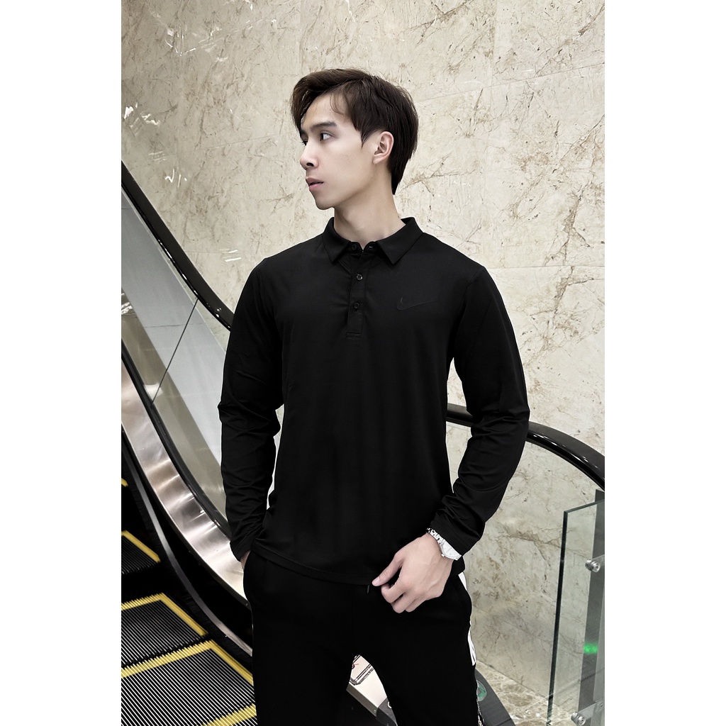 ÁO GOLF TRƠN DÀI TAY CỐ BẺ, LỖ KIM, HÀNG QC CAO CẤP
