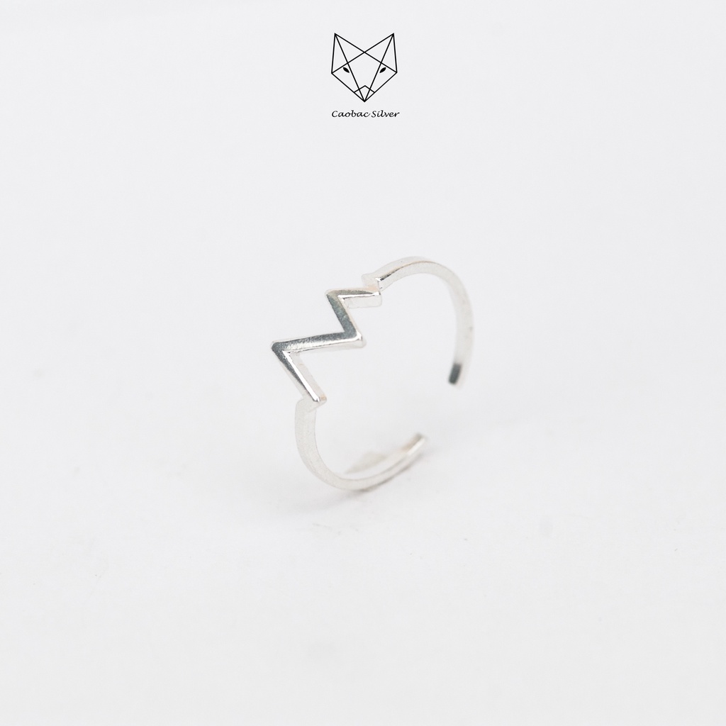 Nhẫn Bạc Ta CaoBac Silver Thiết Kế Nhịp Tim Trơn Nhẹ Nhàng Đơn Giản Quà Tặng Sang Chảnh Thời Trang Cho Bạn Gái