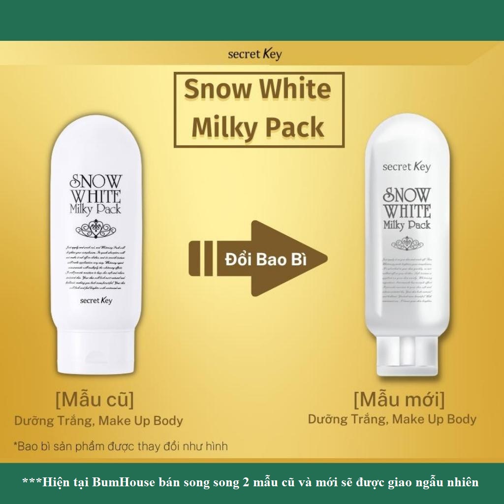 (Hàng có sẵn) Kem Ủ Trắng Secret Key Snow White Milky Pack (200ml) | BigBuy360 - bigbuy360.vn