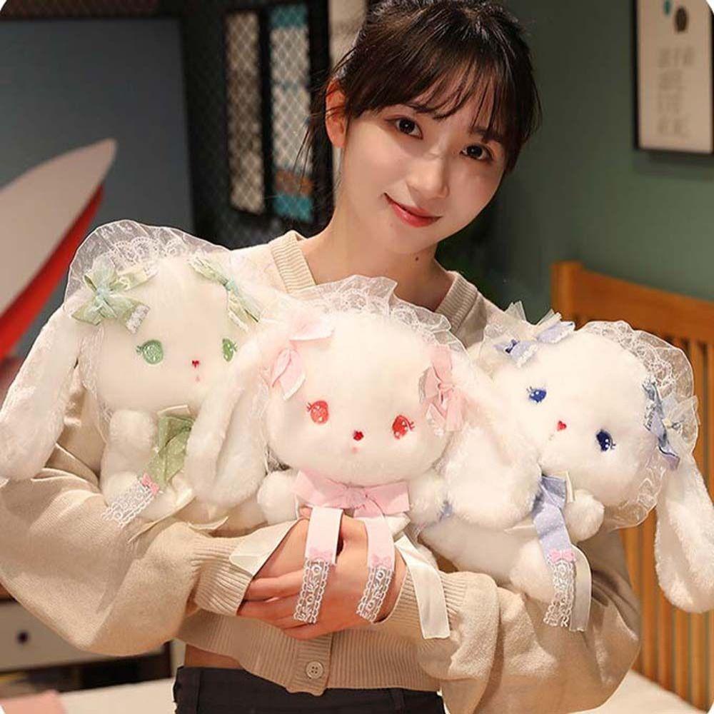 Thỏ Nhồi Bông Mềm Mại Trang Trí Nhà Cửa Phong Cách lolita Elm1