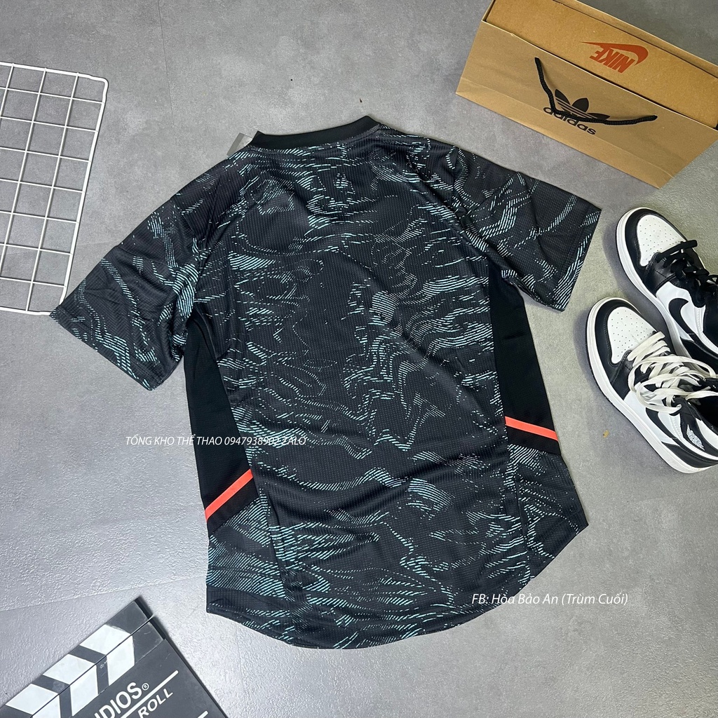 Bộ quần áo đá banh ĐT Arsenal màu đen loang mùa 2023 hàng cao cấp chuẩn form